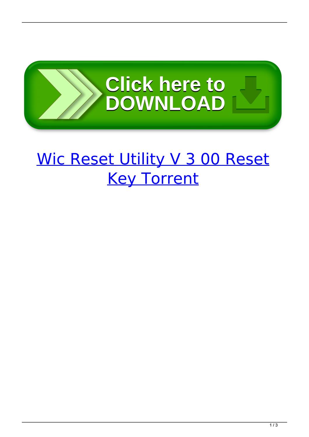 Epson wic reset key generator free download